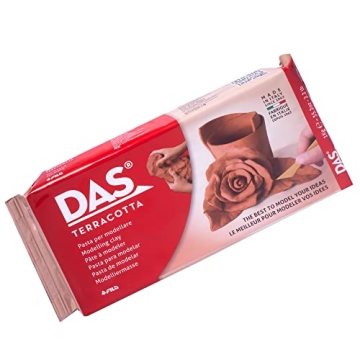 DAS Air-Hardening Terra Cotta Modeling Clay Block 2.2lb - Perfect for Crafting and Sculpting