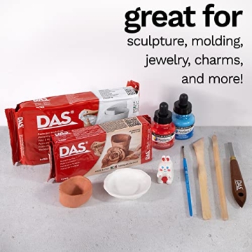 DAS Air-Hardening Modeling Clay - Versatile Terra Cotta 2.2lb Block