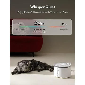 HomeRunPet Silent Cat Water Fountain for Healthy Pets