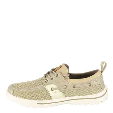 Men's Skuze Del Marina Lightweight Boat Shoes - TAN Beige