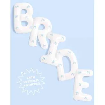 xo, Fetti Bride Balloons with Bows - 40 Inch XL Decor