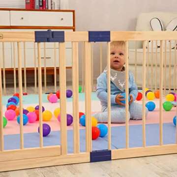 Wooden Baby Playpen for Safe Toddler Play Areas