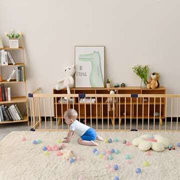 Wooden Baby Playpen for Safe Toddler Play Areas