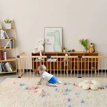 Wooden Baby Playpen for Safe Toddler Play Areas