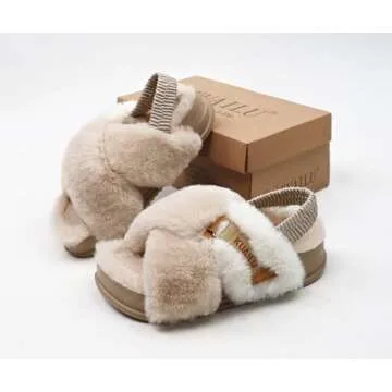 Fuzzy Comfort KuaiLu Women's Slippers with Arch Support