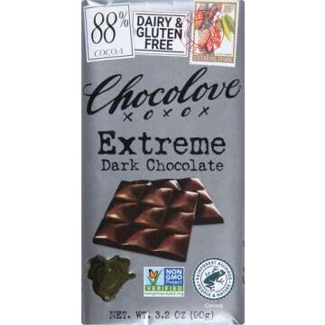 Chocolove Extreme Dark Chocolate 88%, 3.2 Oz