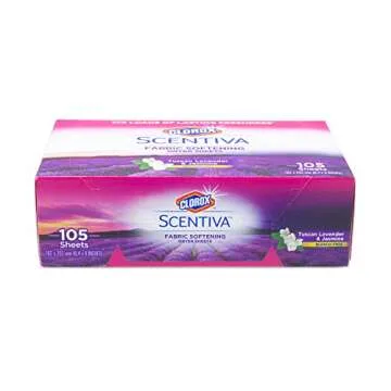 Clorox Scentiva Dryer Sheets | Tuscan Lavender Scent | 105 Count