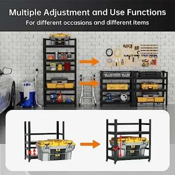 MOLYHOM Heavy Duty Garage Shelving with Adjustable Heights