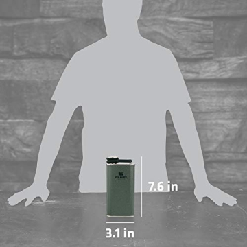 Stanley Classic Flask 8oz, Never-Lose Cap & Leak-Proof