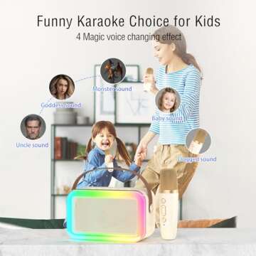 MEGUO Karaoke Machine Microphone,Fun Toys Christmas Birthday Gifts for Adult Women Men Girls Kids To...