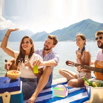 MEGUO Karaoke Machine Microphone,Fun Toys Christmas Birthday Gifts for Adult Women Men Girls Kids Toddler Boys,Portable Bluetooth Speaker with 2 Wireless Microphone for Home Party Birthday