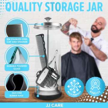 JJ CARE 35oz Disinfectant Jar - Durable Salon Sanitizer