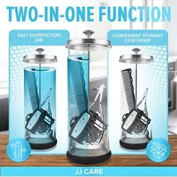 JJ CARE 35oz Disinfectant Jar - Durable Salon Sanitizer