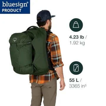 Osprey Farpoint 55L Men's Travel Backpack Gopher Green