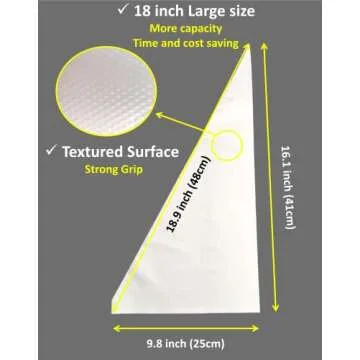 ANEWAY 18 Inch Large Piping Bags Disposable Pastry Bags 100 Pack Thick Plastic Anti-Burst Icing Pipi...