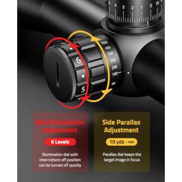 CVLIFE BearPower 4-16x44 FFP Rifle Scope Equipped with MOA Reticle