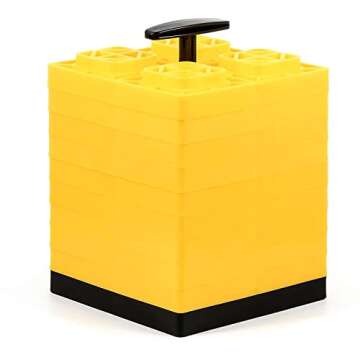 Camco Fasten Camper/RV Leveling Blocks - Customizable Height & Secure Storage for RVs, 10-Pack (4451...
