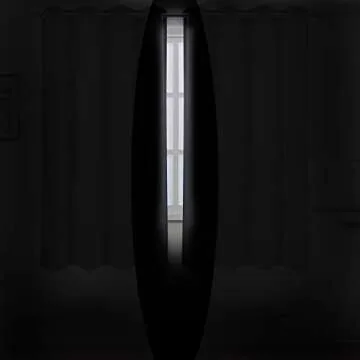 LEMOMO Black Thermal Blackout Curtains/52 x 72 Inch/Set of 2 Panels Room Darkening Curtains for Bedroom
