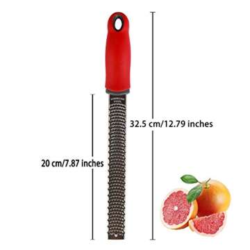 Lemon Zester, Cheese Grater, 304 Premium Stainless Steel zester grater set - For Parmesan Cheese, Ci...
