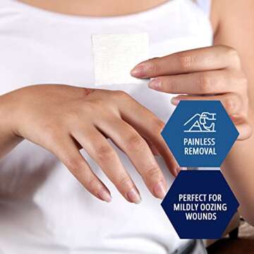 MED PRIDE 3" x 3" Sterile Gauze Pads for Wound Dressing|100-Pack, Individually Packed Pouches|12-Ply...