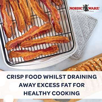 Nordic Ware Oven Crisp Baking Tray, 17.10 x 12.40 x 1.40 inches, Natural