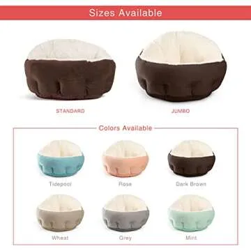 Best Friends by Sheri OrthoComfort Deep Dish Cuddler Ilan Microfiber Cat and Dog Bed, Wheat, Standard