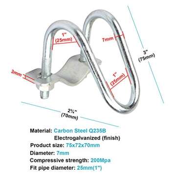 eoere 20 PCS 1"x1" O.D. Cross-Connector Vertical Pipe Crossover Clamps Buckle Connector Fixator
