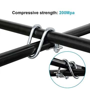 eoere 20 PCS 1"x1" O.D. Cross-Connector Vertical Pipe Crossover Clamps Buckle Connector Fixator