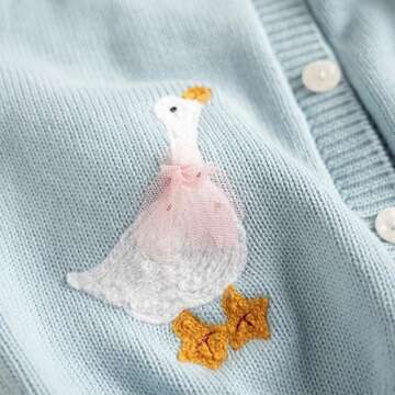 Baby Girls Sweater Cardigan Long Sleeve Button Knit Sweater Coat Tops Cute Fall Winter Jacket Outwea...