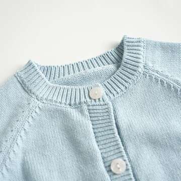 Baby Girls Sweater Cardigan Long Sleeve Button Knit Sweater Coat Tops Cute Fall Winter Jacket Outwear