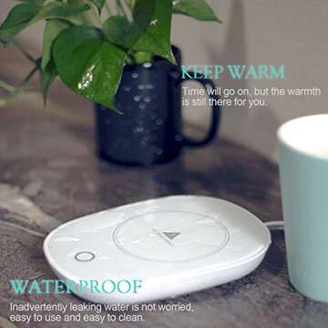 Coffee Mug Warmer for Desk with Auto Shut Off, Keep Temperature Up to 131℉/ 55℃ Safely Use for O...