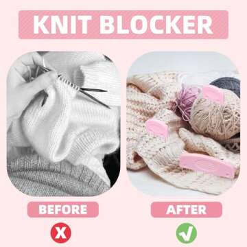 110 Pcs Knit Blockers Combs Pins, Knit Blocking Combs for Blocking Knitting, 100 T-pins for Blocking Knitting, Knit Blockers Crochet Sewing Lace Needlework Projects Tool Device