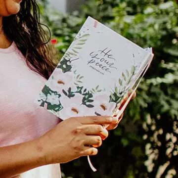 Loveall Design Co. Amelia Theme, Hardback Journal, Cloth Bound Journal, Scripture Journal, Faith-Based Stationery, Lined Notebook, Floral Notebook,