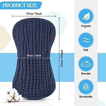 Frienda Muslin Burp Cloths - Extra Absorbent & Stylish