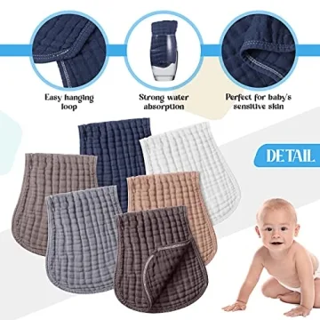 Frienda Muslin Burp Cloths - Extra Absorbent & Stylish
