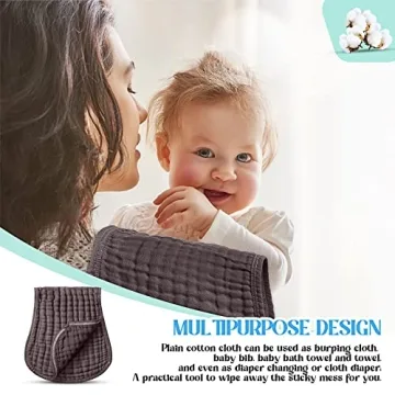 Frienda Muslin Burp Cloths - Extra Absorbent & Stylish