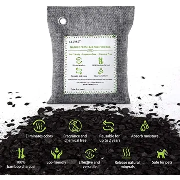 CLEVAST Bamboo Charcoal Odor Eliminator Bags for Fresh Air