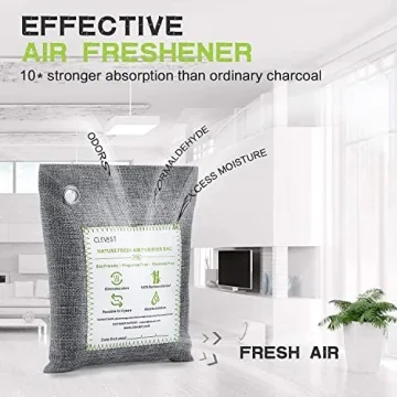 CLEVAST Bamboo Charcoal Odor Eliminator Bags for Fresh Air