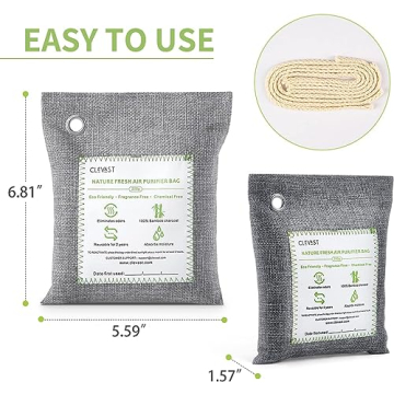 CLEVAST Bamboo Charcoal Odor Eliminator Bags for Fresh Air
