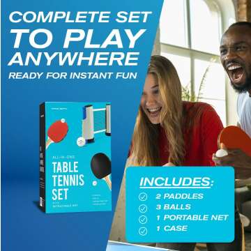 PRO SPIN Portable Ping Pong Set for On-the-Go Fun