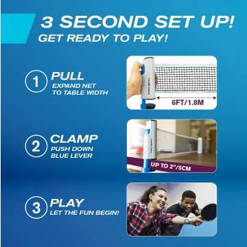PRO SPIN Portable Ping Pong Set for On-the-Go Fun
