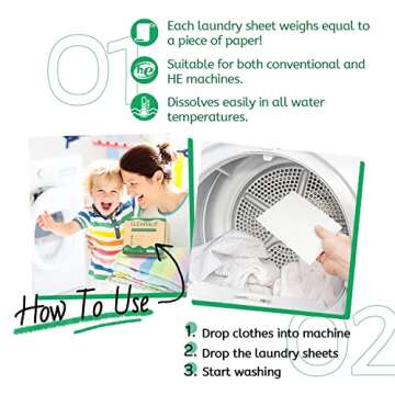 CLEARALIF Laundry Detergent Sheets, Eco-Friendly & Unscented