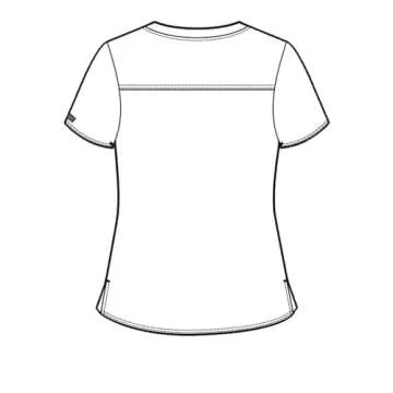 Med Couture Women's V-Neck Scrub Top in Ciel