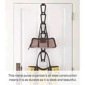 Yamazaki Home Chain Link Bag Holder for Stylish Storage