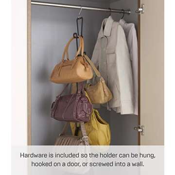 Yamazaki Home Chain Link Bag Holder for Stylish Storage