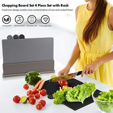 Durable MASTERTOP Cutting Board Set - Dishwasher Safe & BPA Free