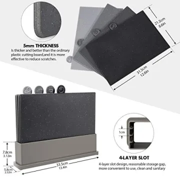 Durable MASTERTOP Cutting Board Set - Dishwasher Safe & BPA Free