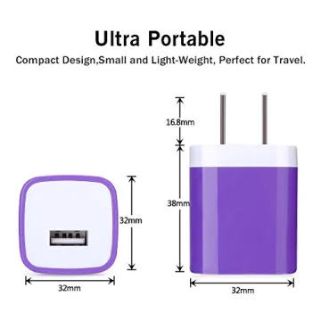 GiGreen Fast Charging USB Wall Plug 5-Pack for All Devices