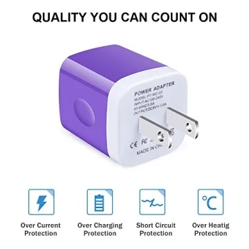 GiGreen Fast Charging USB Wall Plug 5-Pack for All Devices