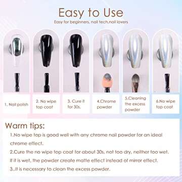 Laza Chrome Nail Powder Mirror Effect Metallic Dust Holographic Glitter Glazed Manicure Decoration Reflective Pigment for DIY Gel Polish Nail Art, Resin Craft, Gifts - Gold